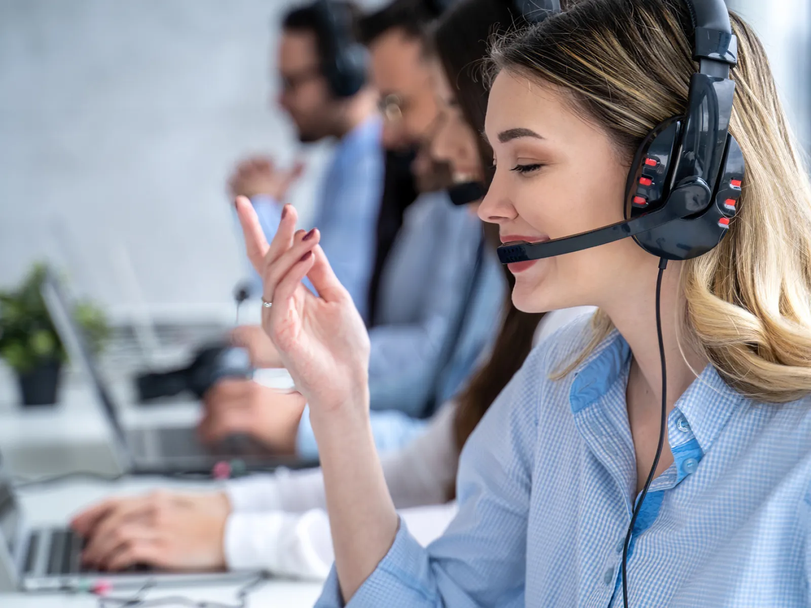 a person wearing headphones