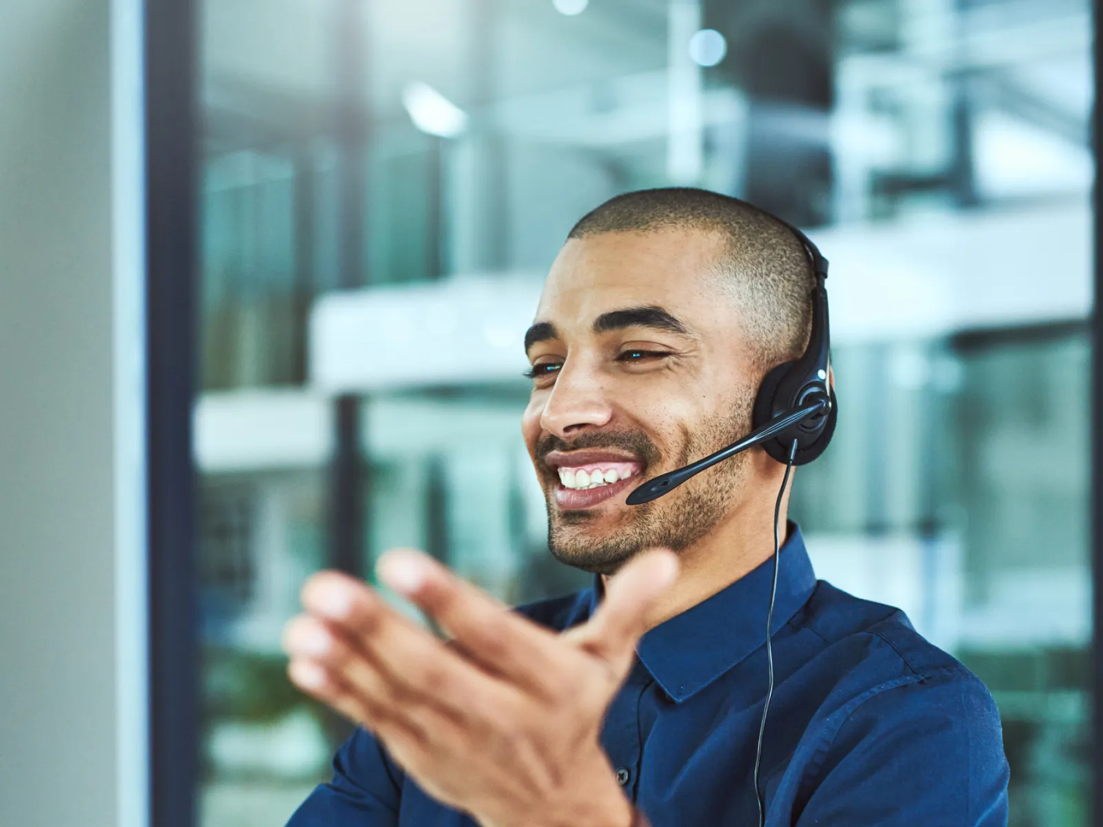 a man wearing headphones