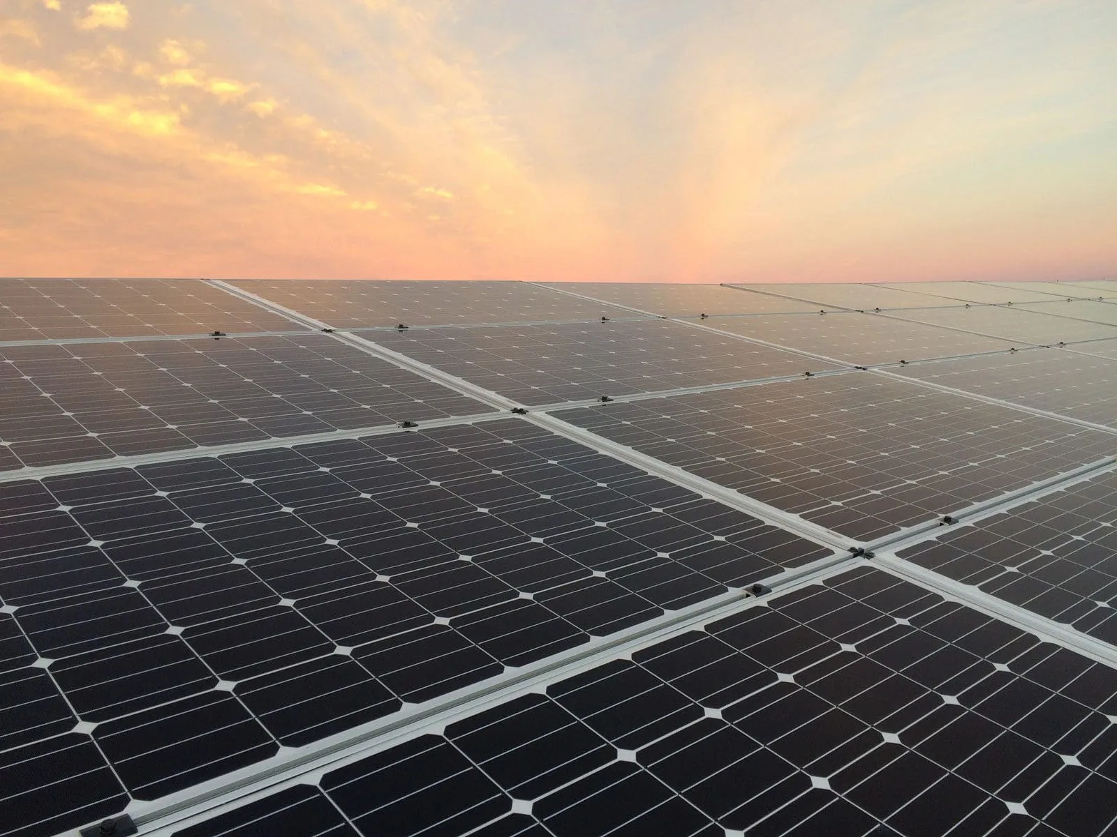 solar panels on a roof