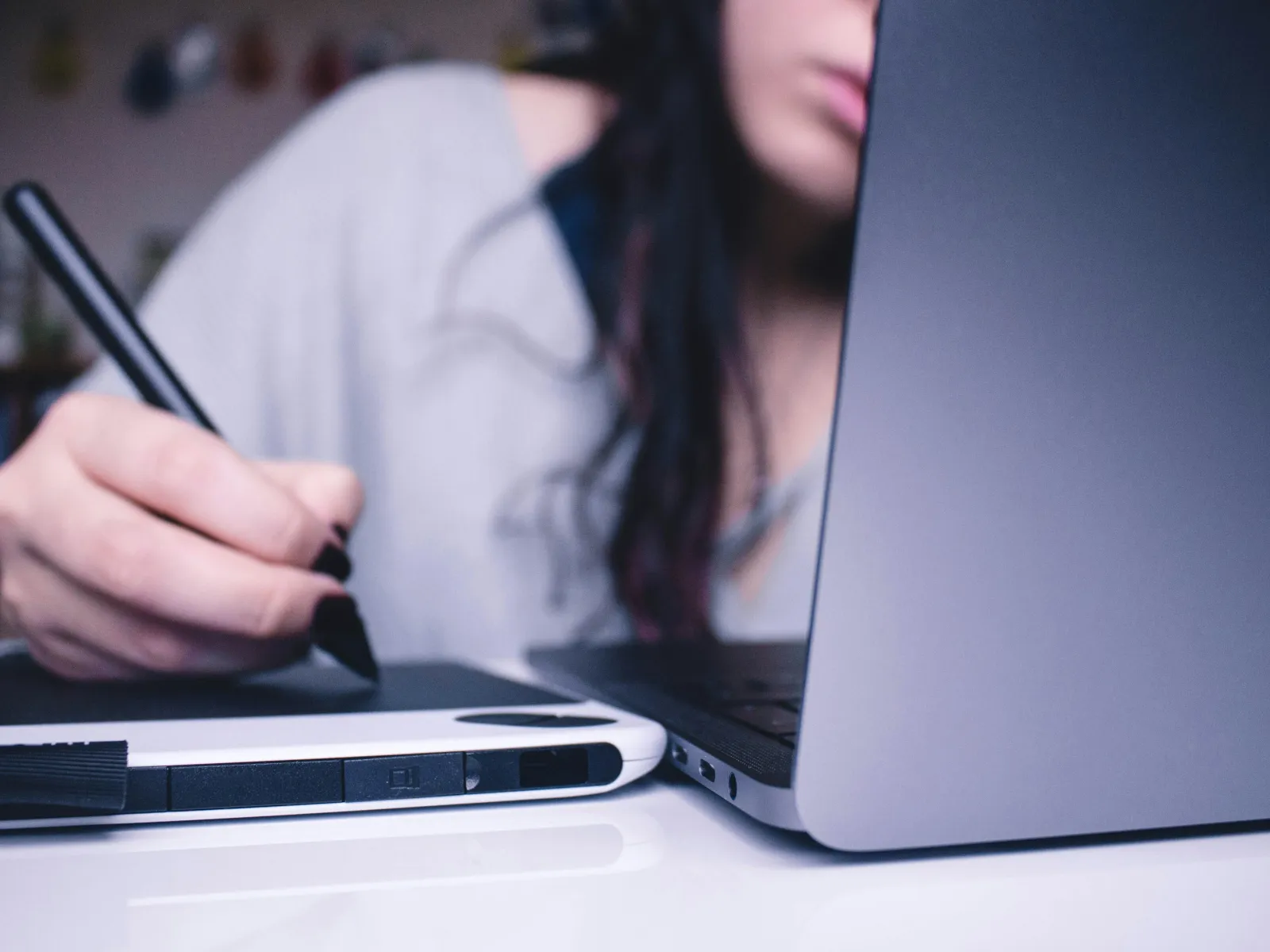 a person using a laptop
