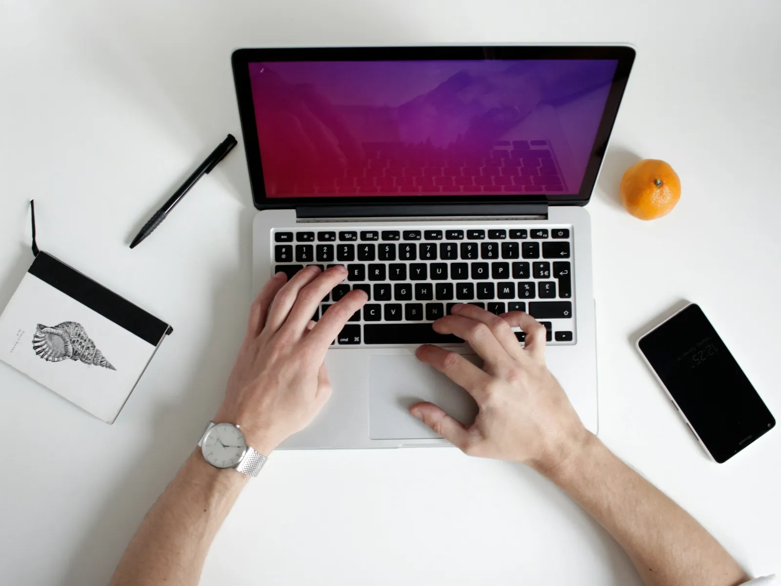 a person using a laptop
