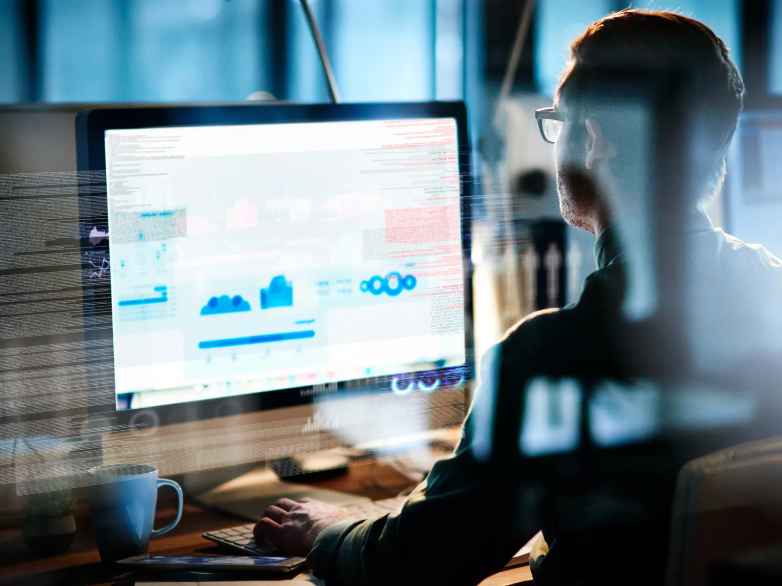 a person working on a computer
