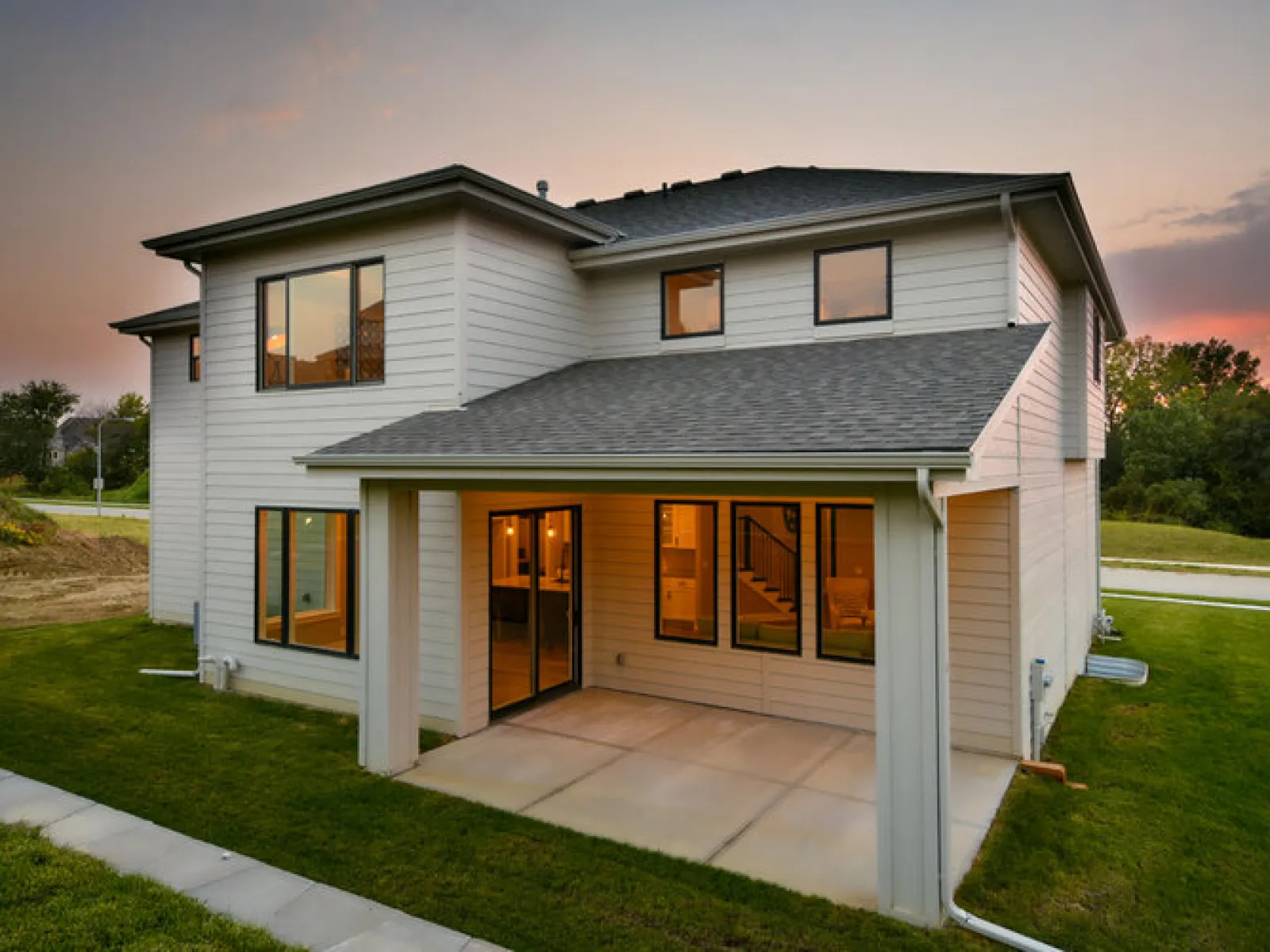 a house with a garage