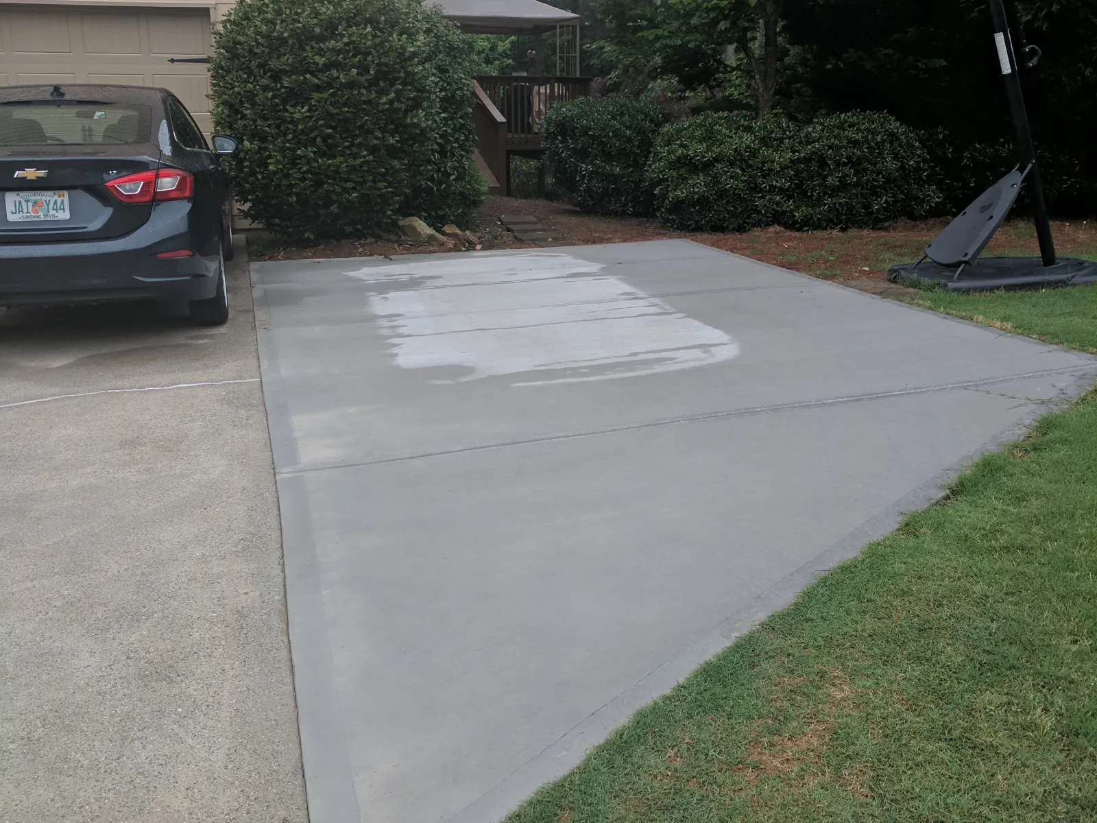 a car parked on the side of a street