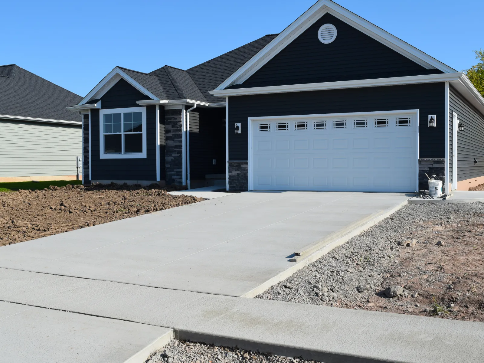 a house with a garage