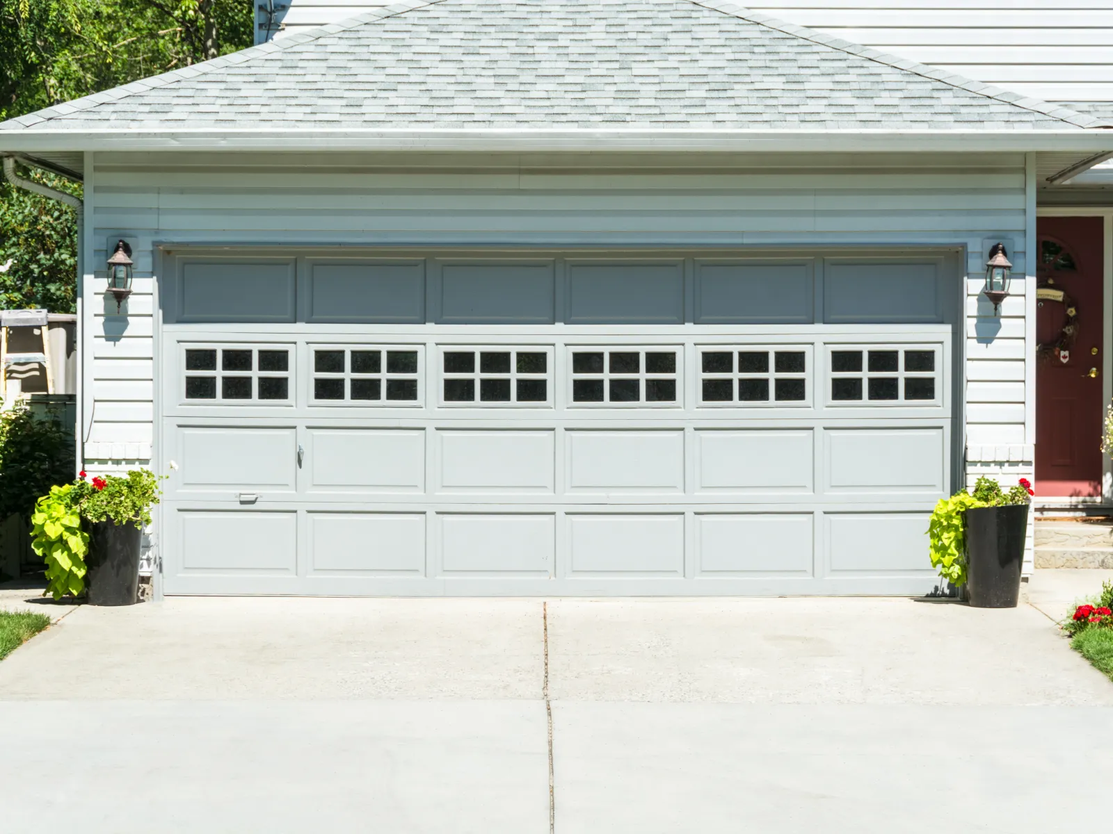 a house with a garage