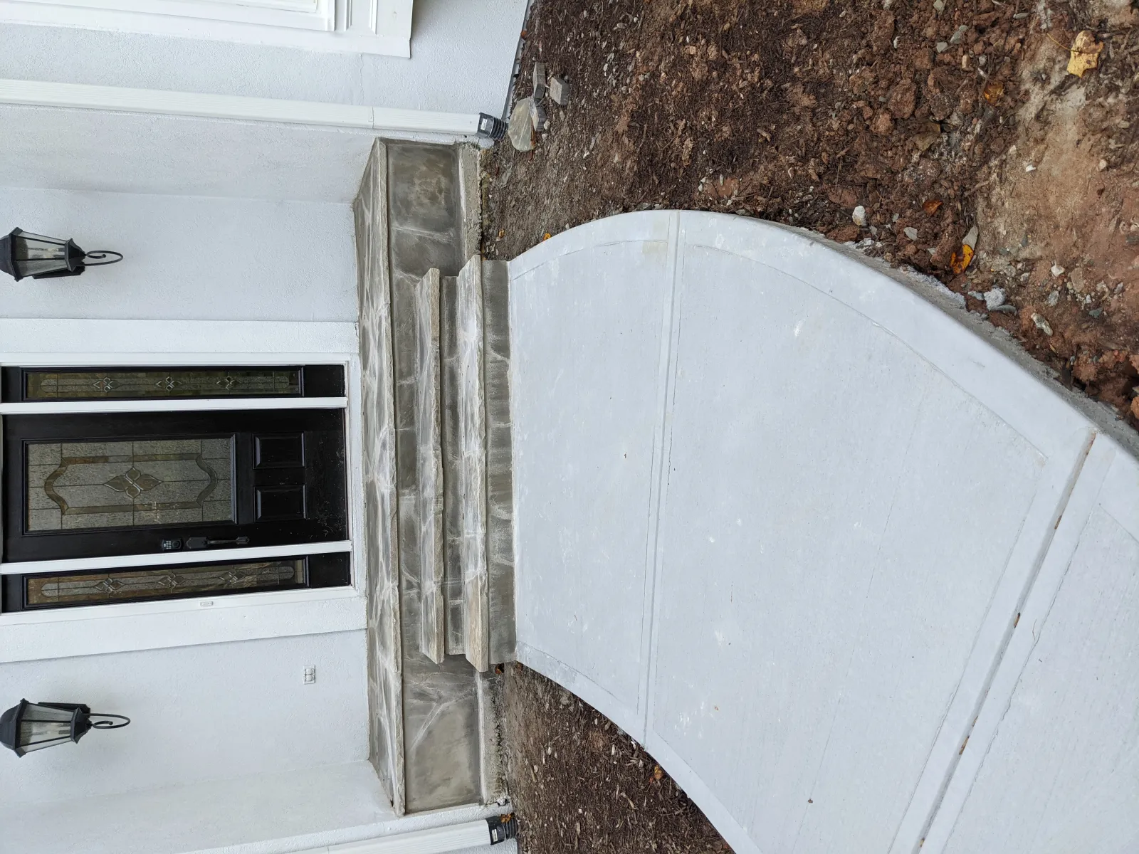 a white door with a window