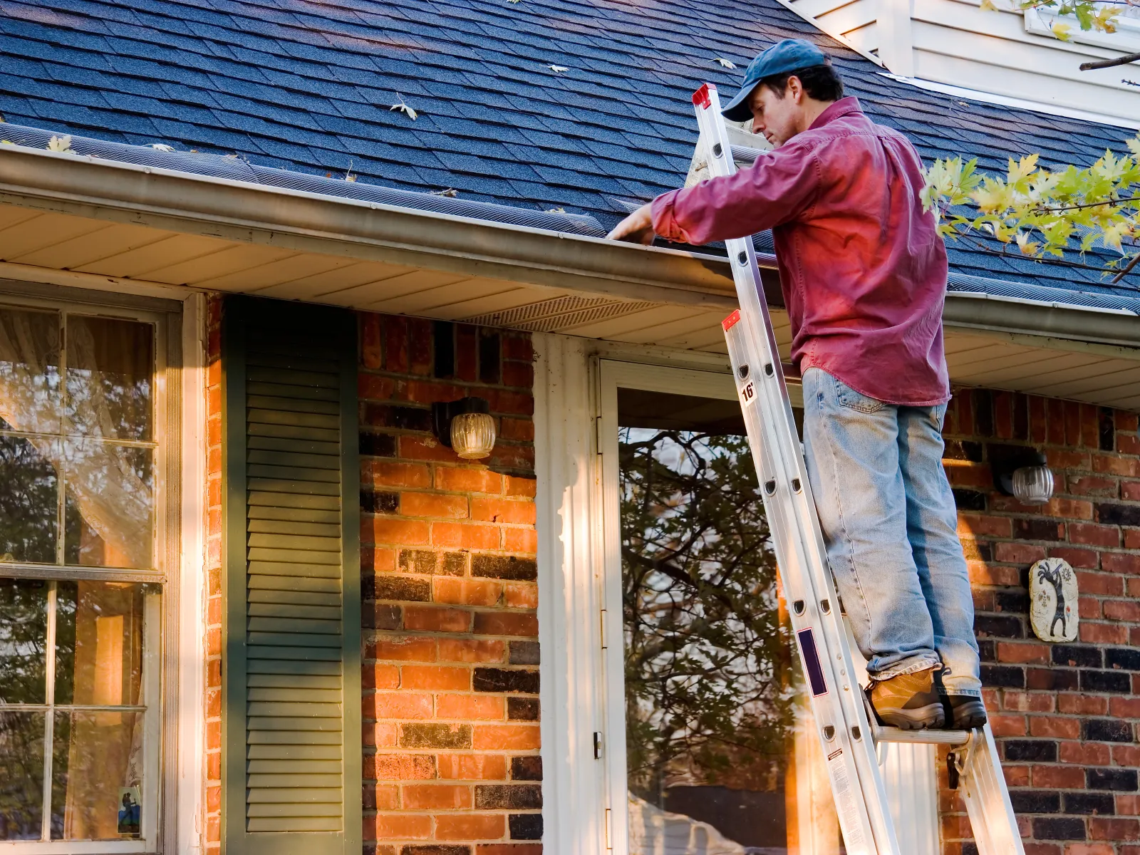 a man on a ladder