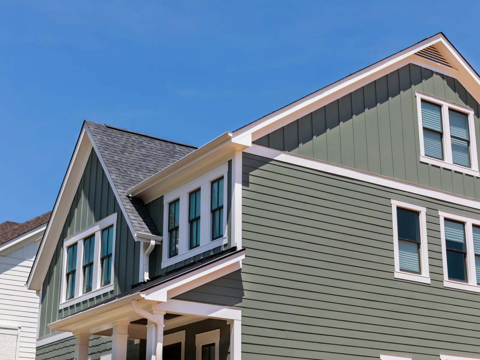 a house with a blue sky
