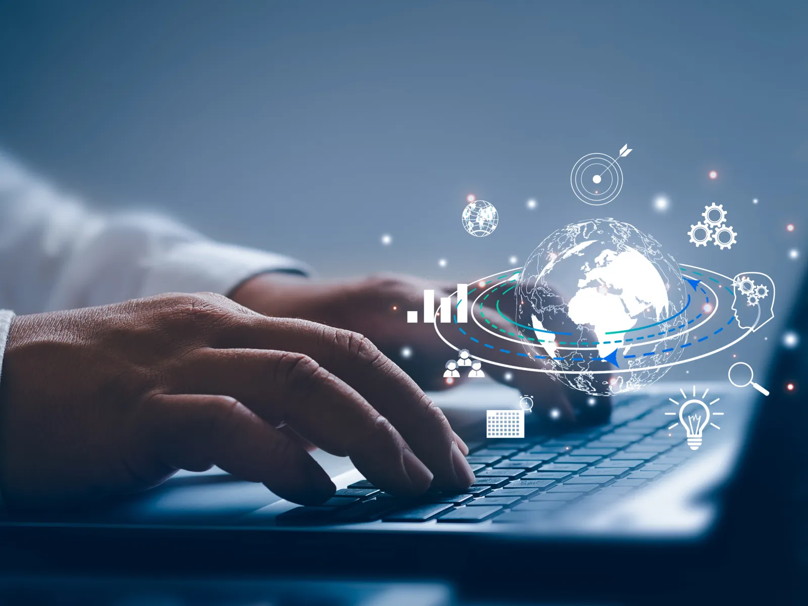 a person using a laptop
