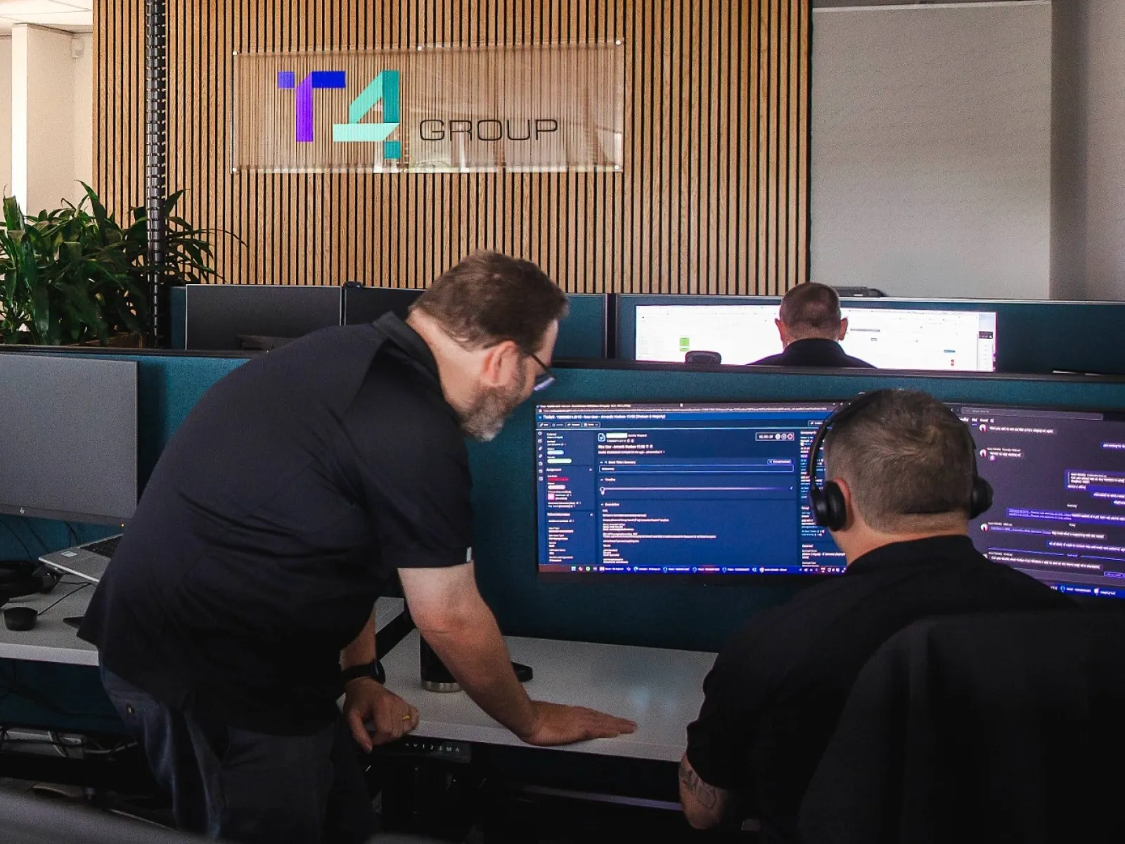 a man working on a computer