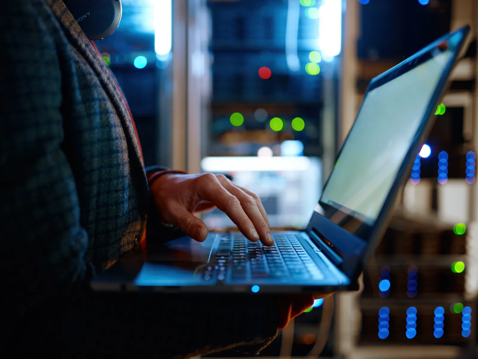 a person using a laptop
