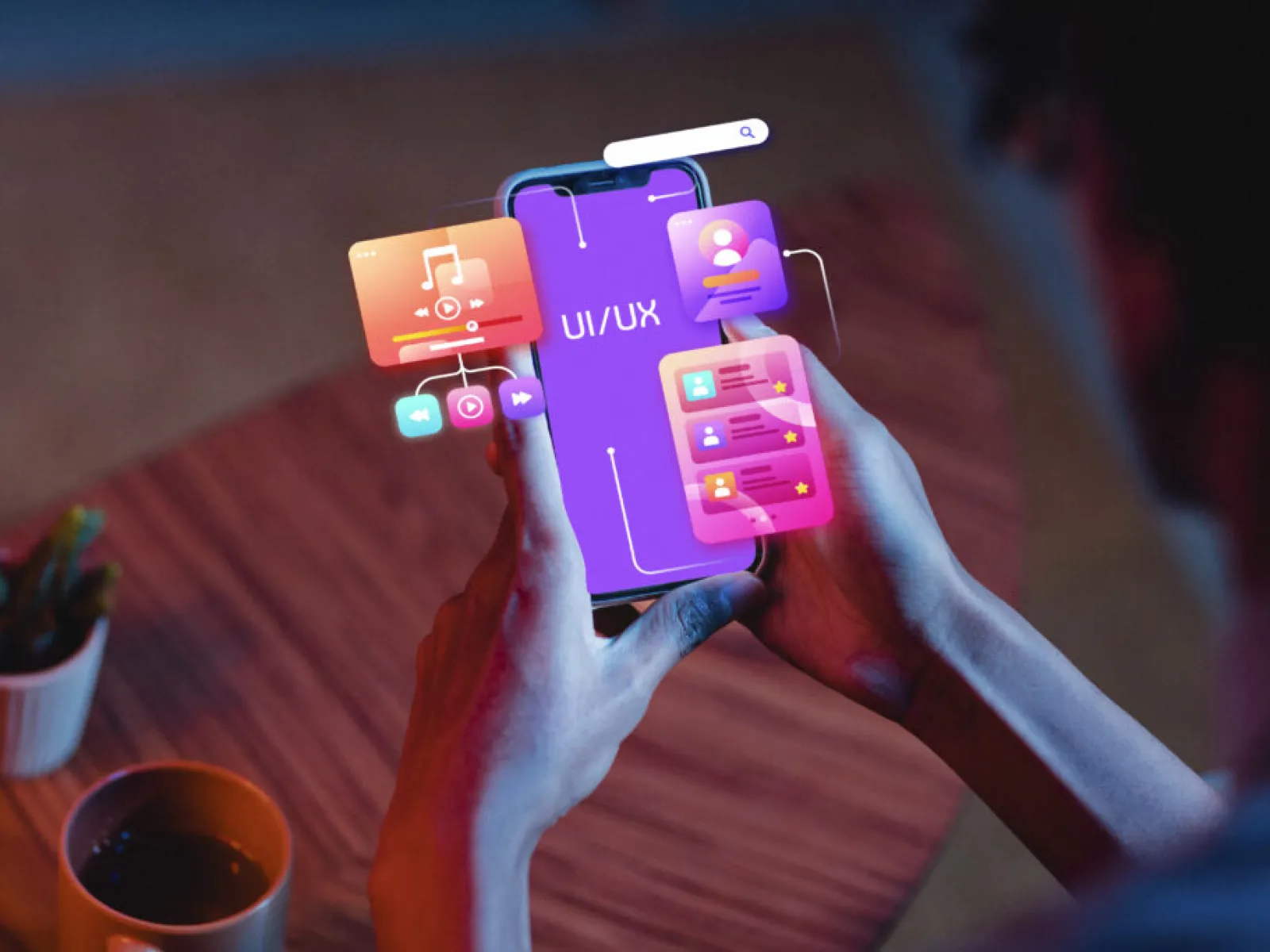 a hand holding a smart phone