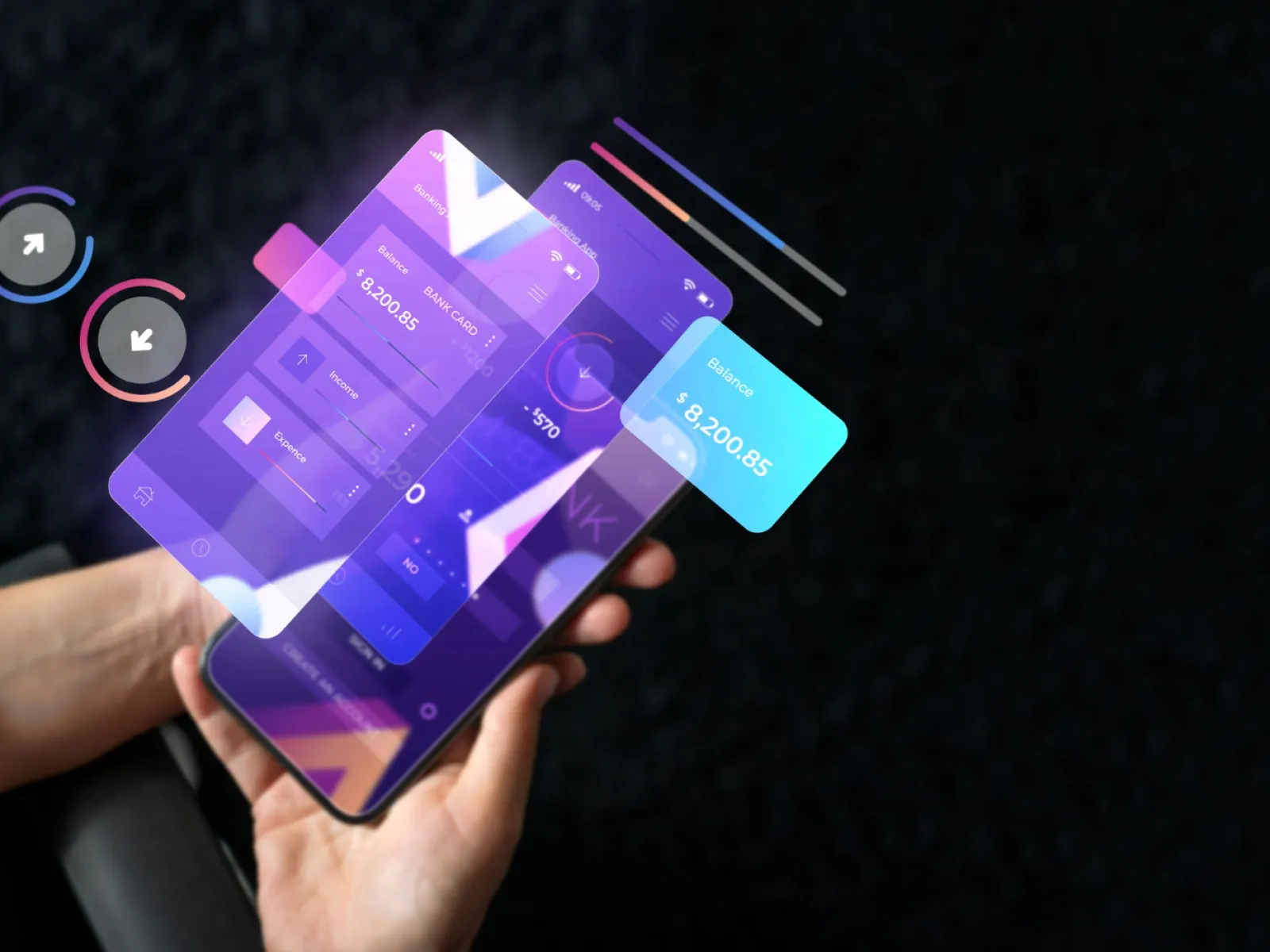 a person holding a purple device