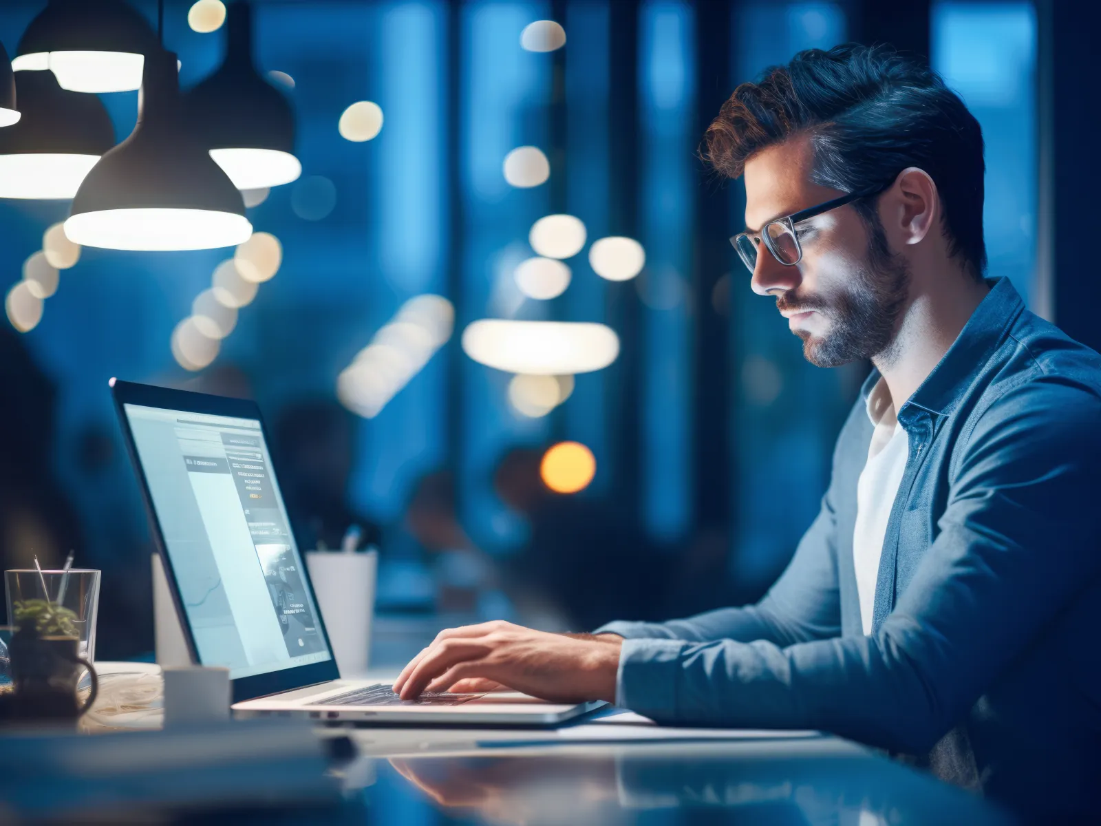 a person using a laptop