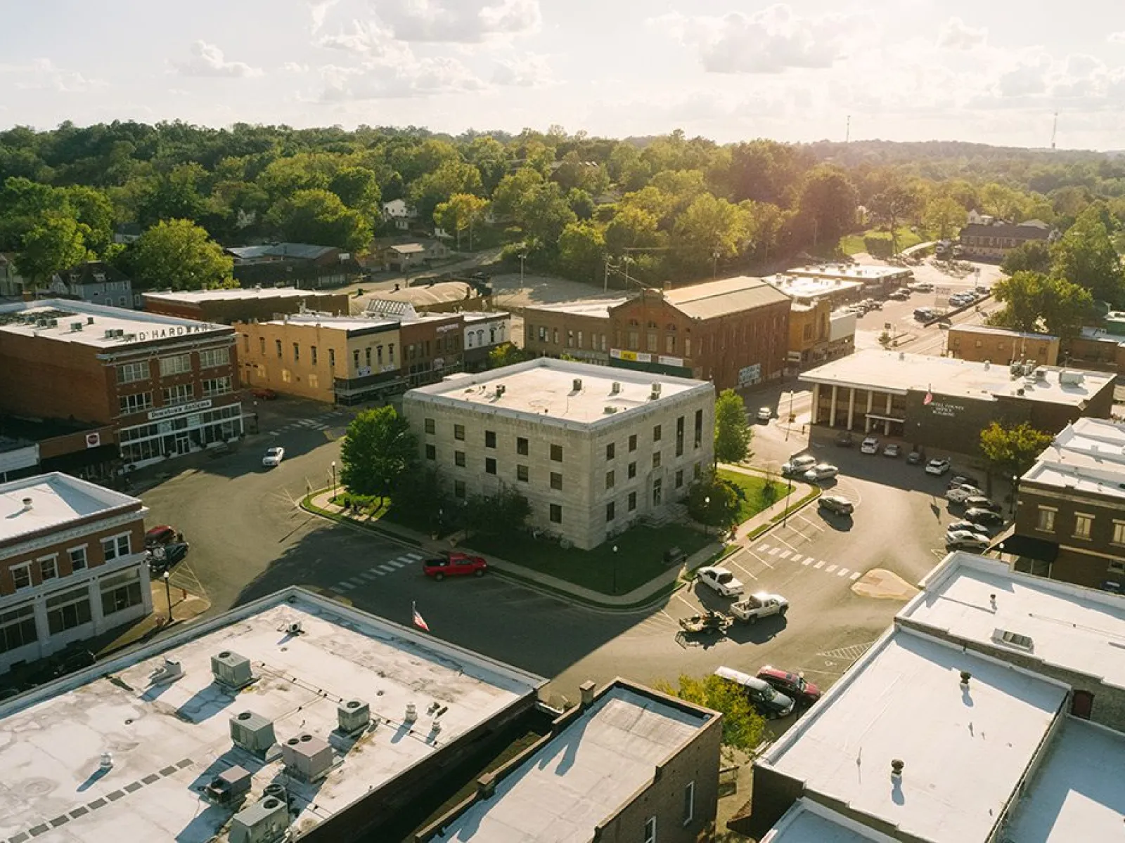 aerial view of a city