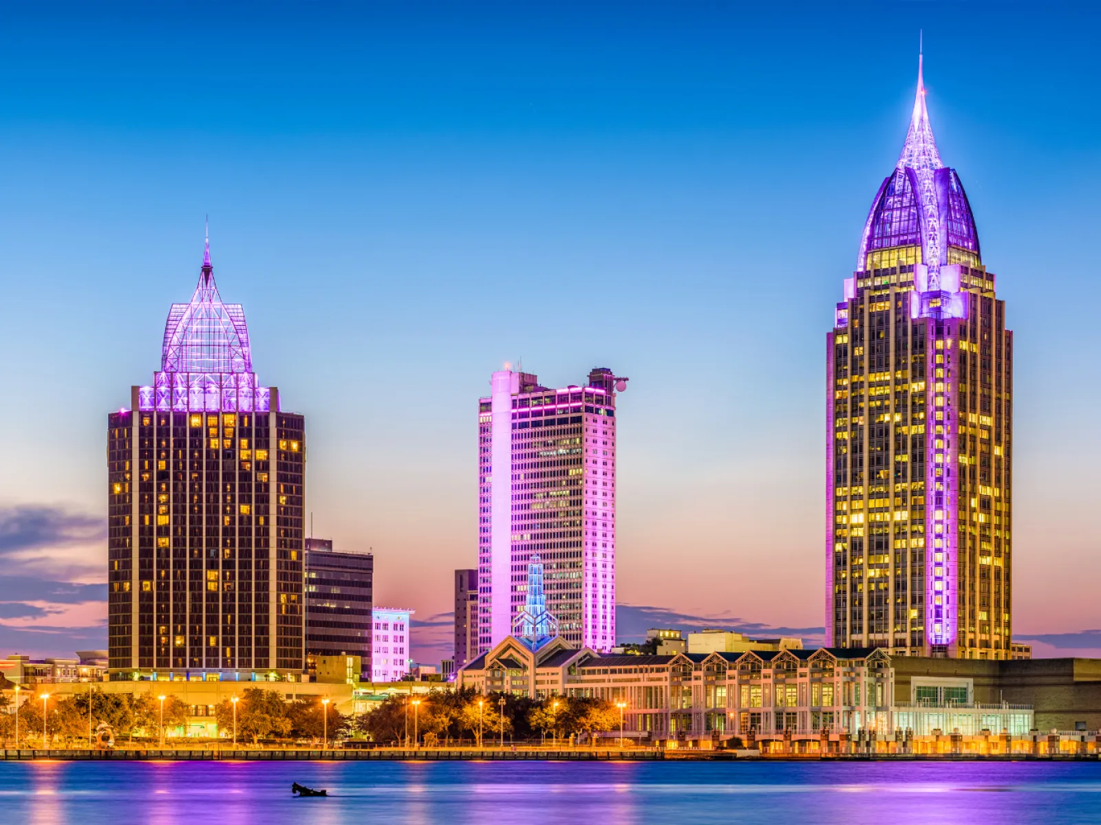 a city with tall buildings