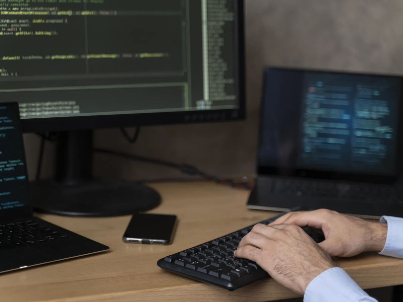 a person working on a computer