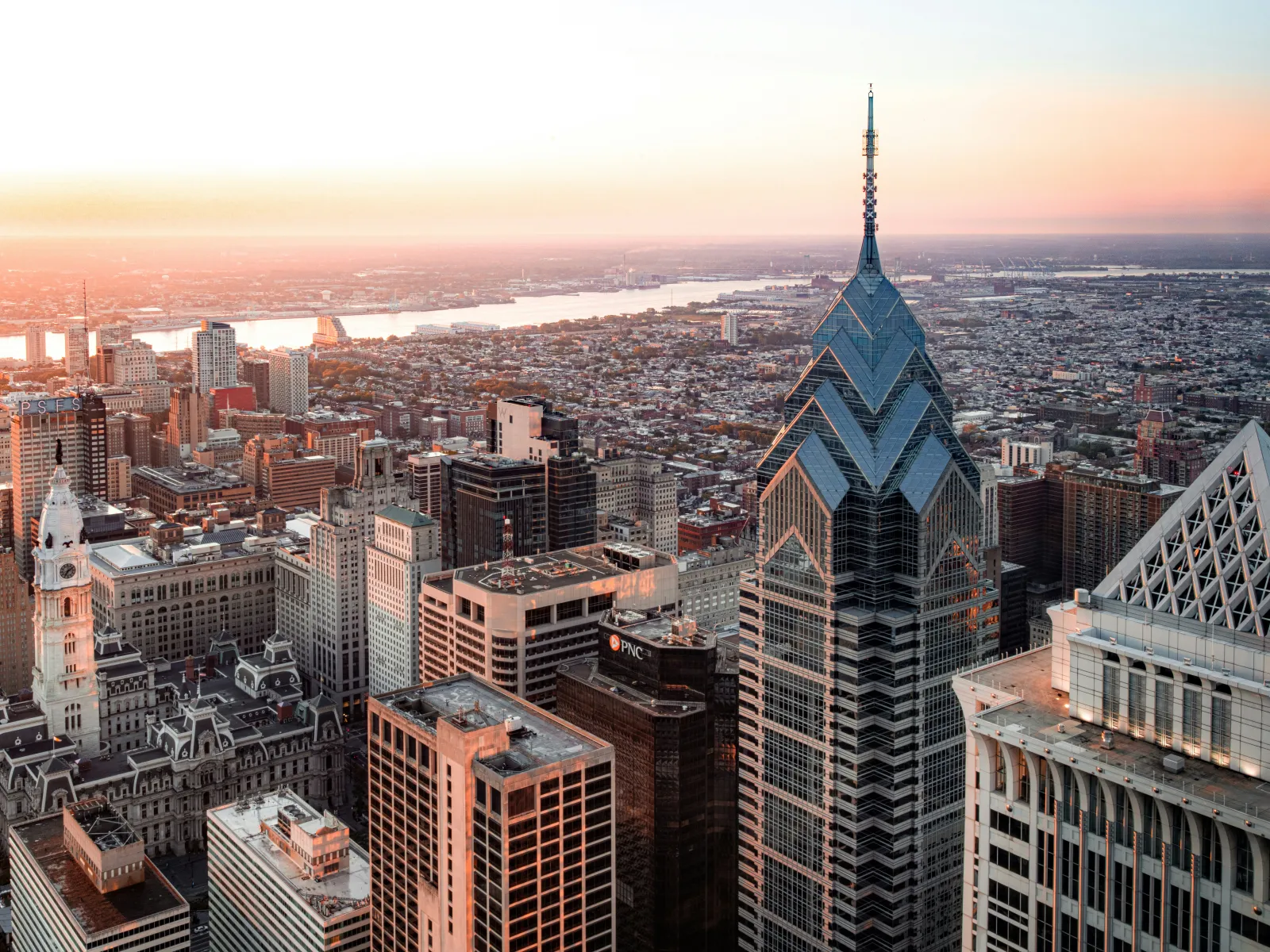 a city with many buildings