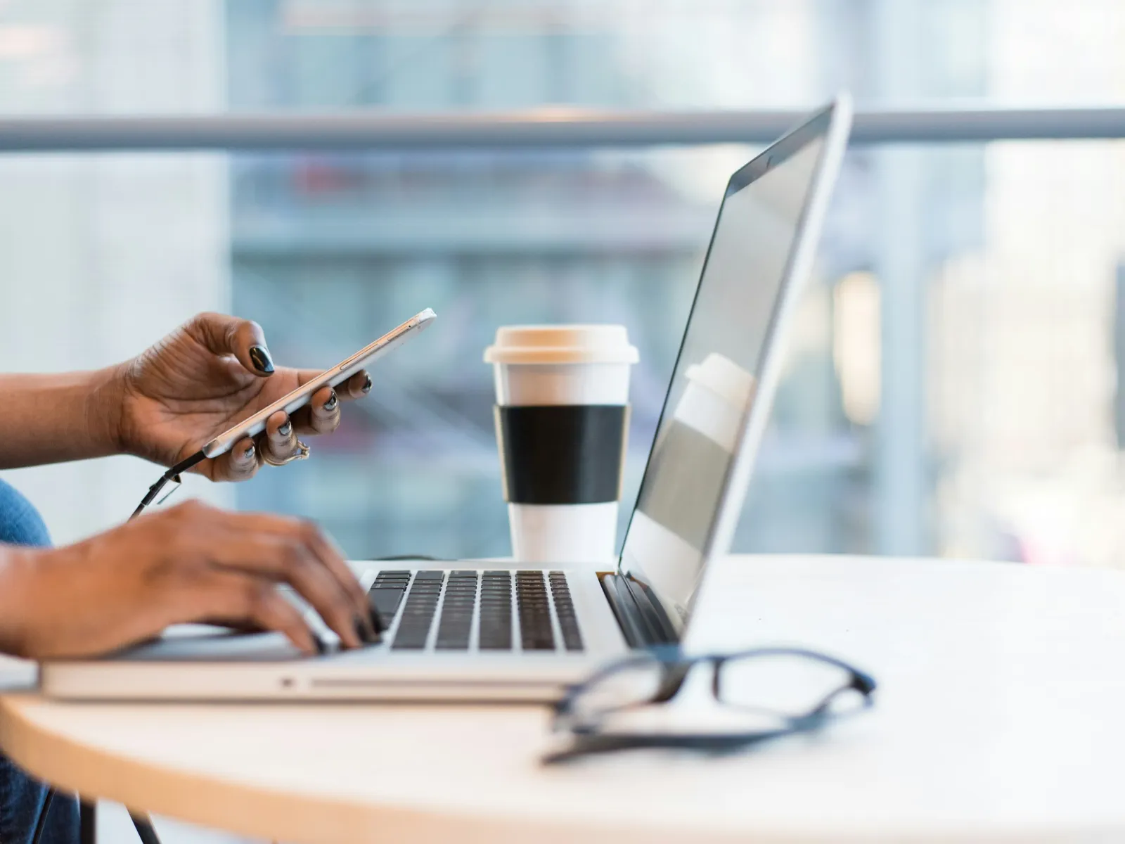 a person working on a laptop