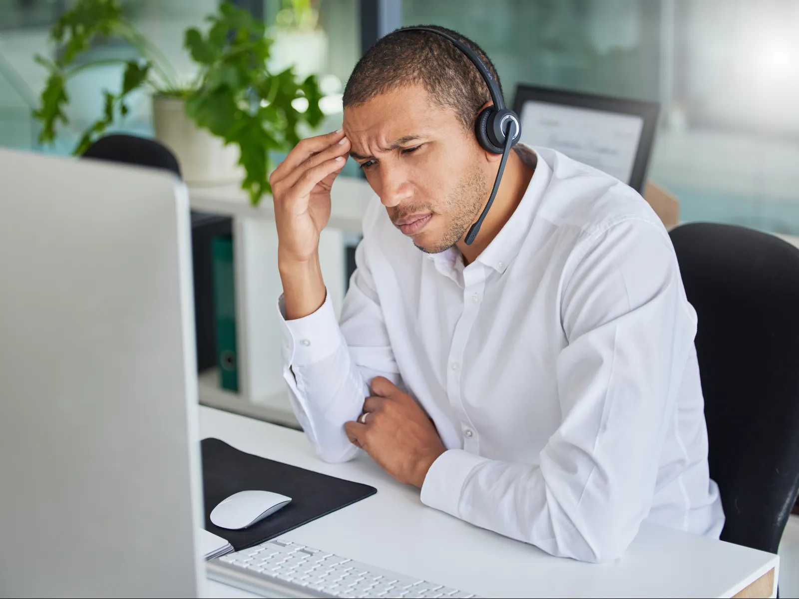 a man wearing headphones