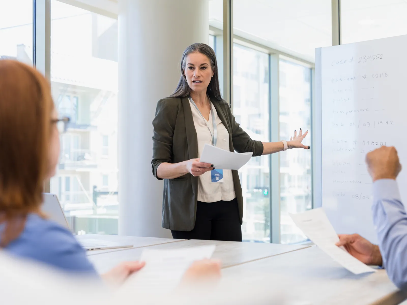 a person giving a presentation