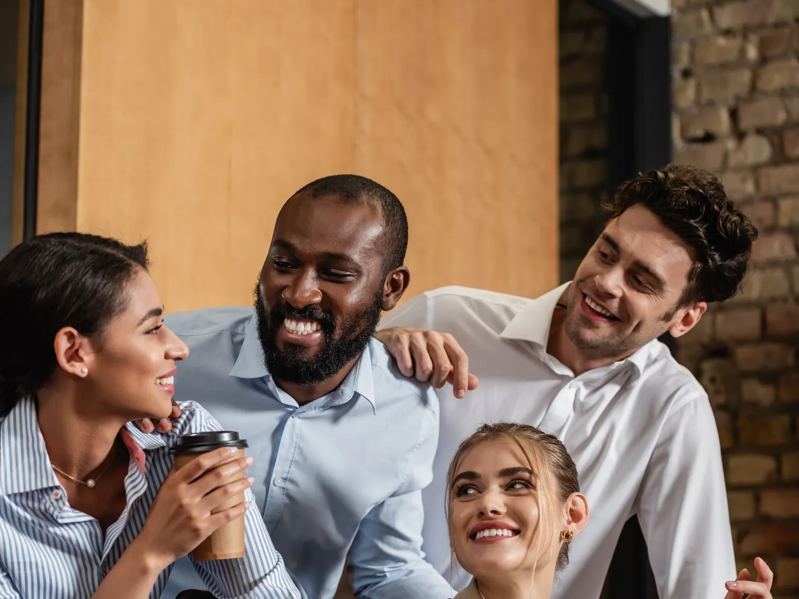 a group of people sitting at a table