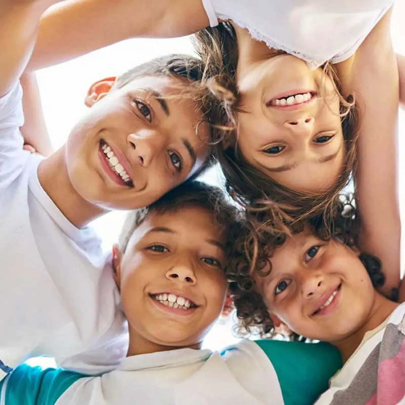 a group of people smiling