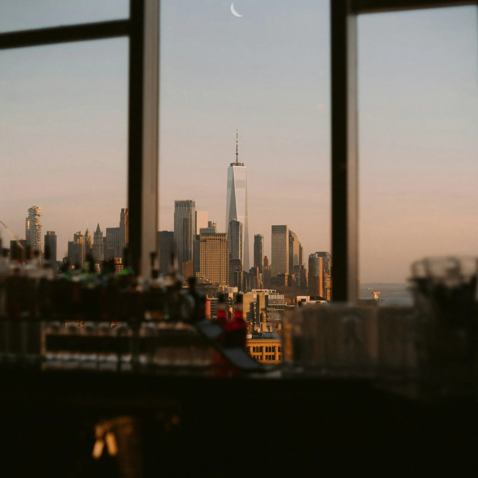 a view of a city from a window