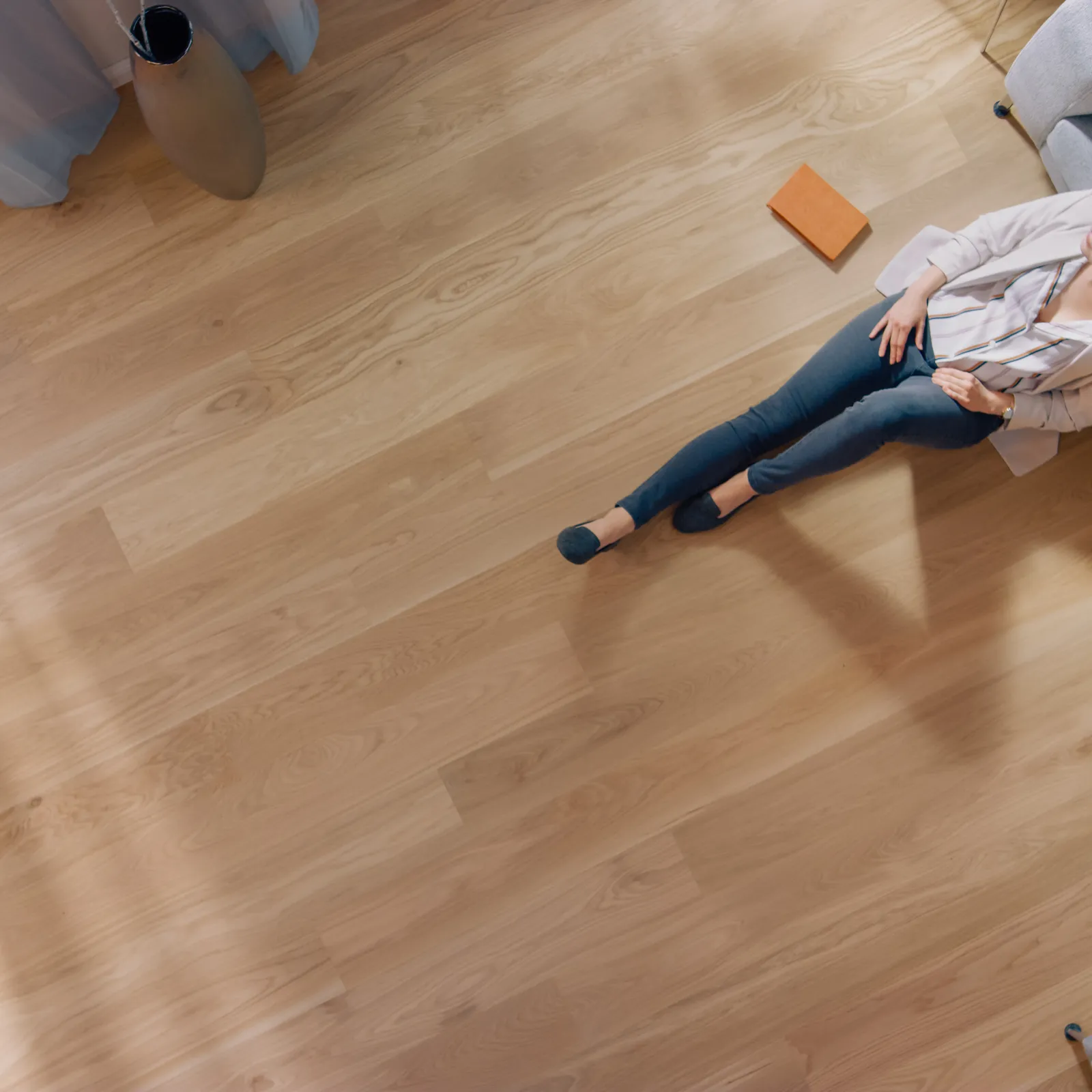 a person sitting on the floor