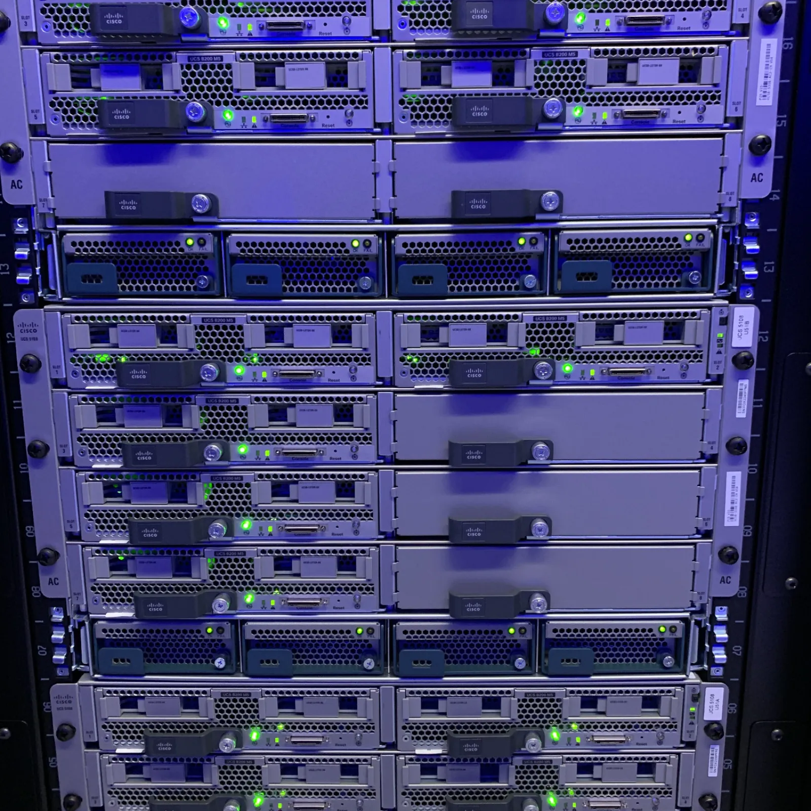 a large group of computer servers