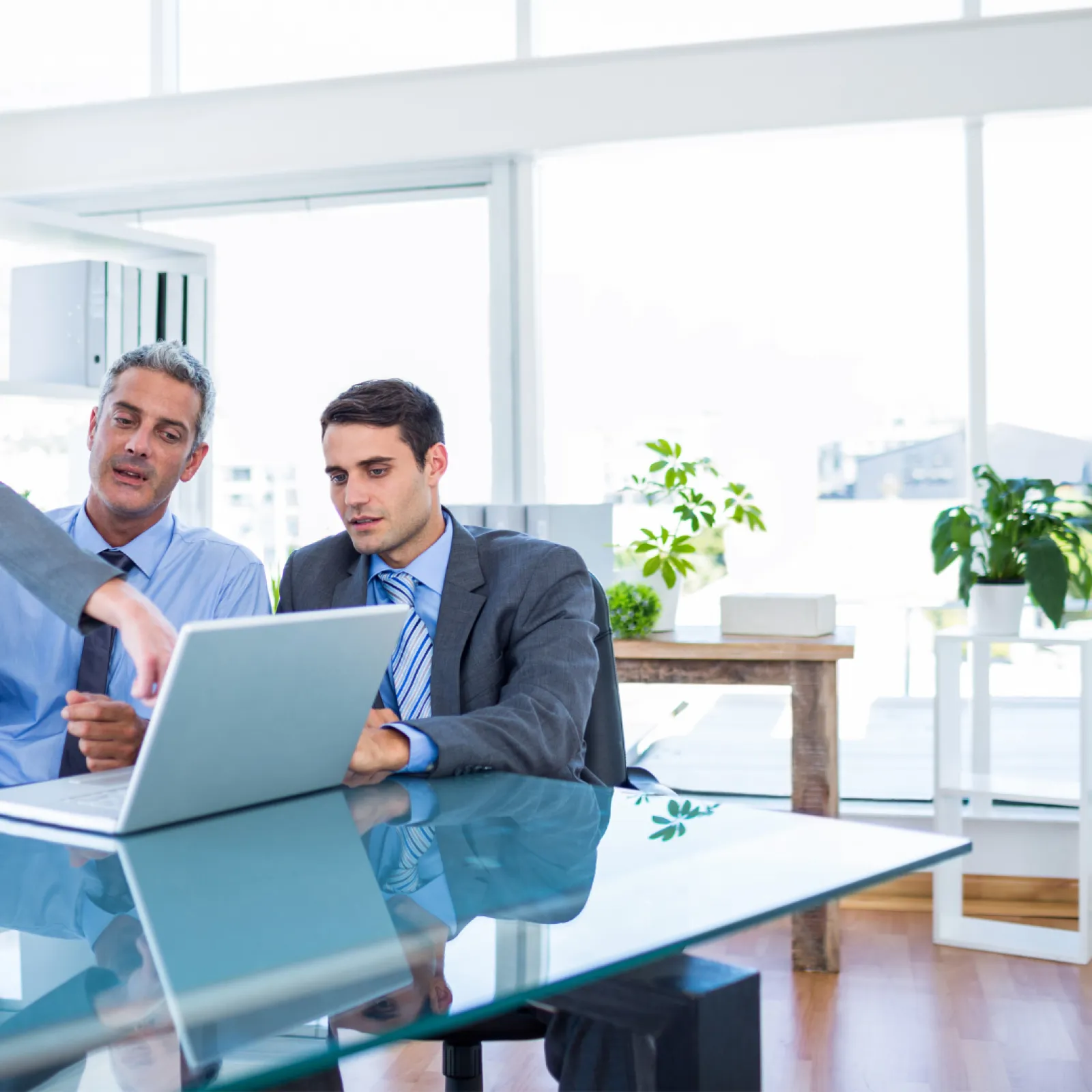 men sitting at a table