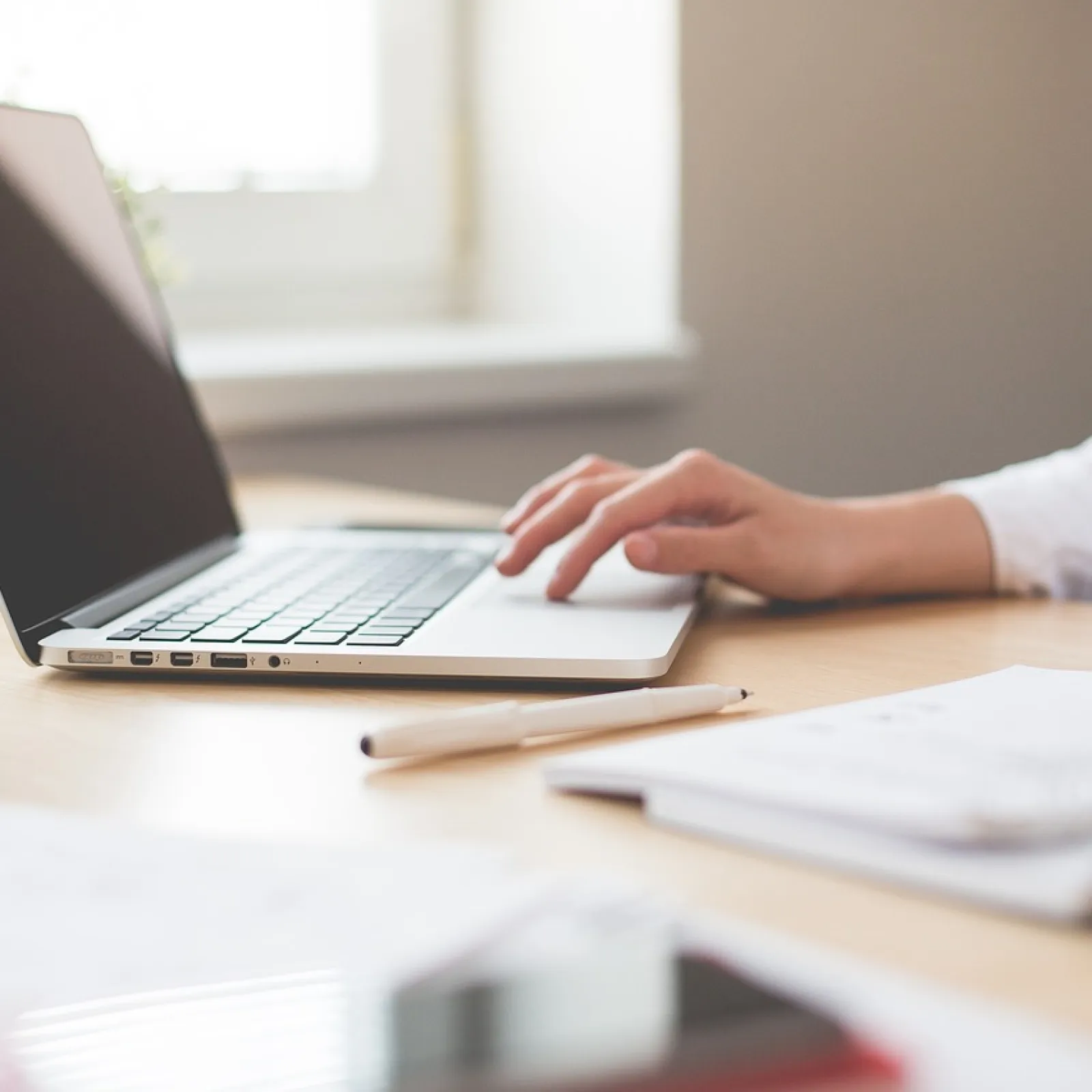 a person working on the laptop