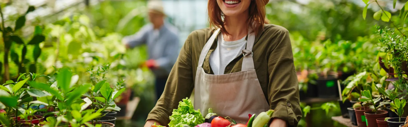woman with vegetables