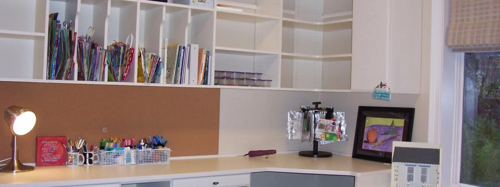 a table in a room