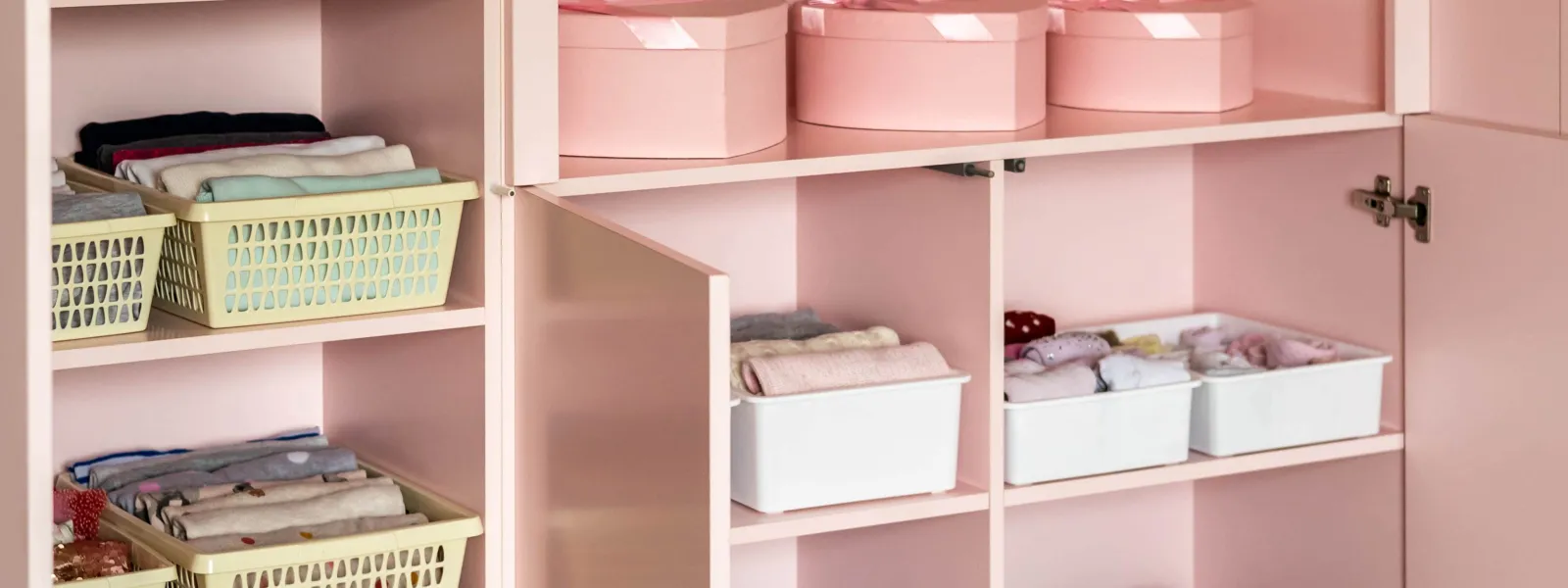 a pink closet for a child's room