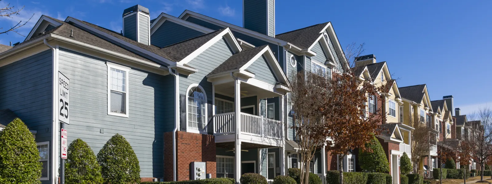 houses on a residential street