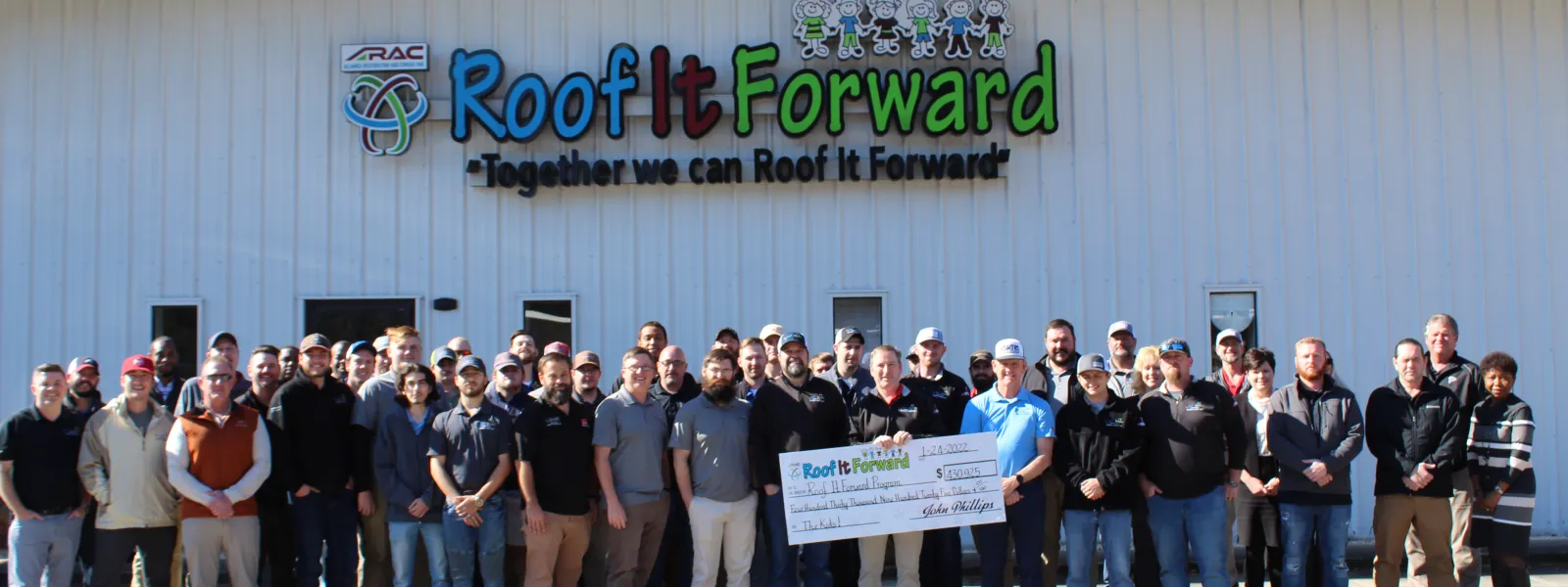 Roof It Forward Franchise Opportunities. Team Photo at Roof It Forward Headquarters