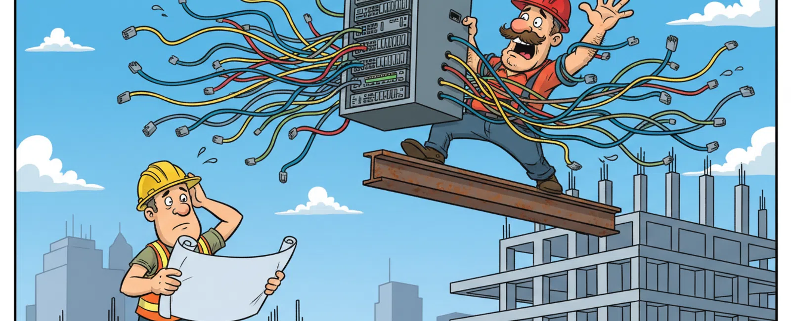 Cartoon: How Do I Set Up IT for a New Construction Project Office
