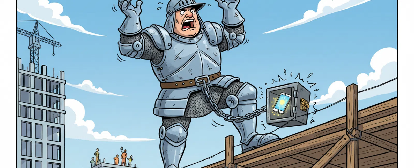 Cartoon: How do I secure mobile devices that workers use on job sites?