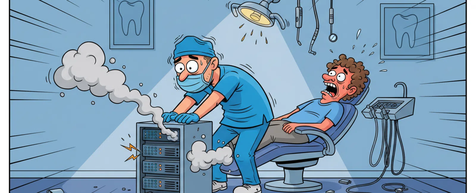 Cartoon: What Does Backup and Disaster Recovery Cost for Dental Practices in Salt Lake City