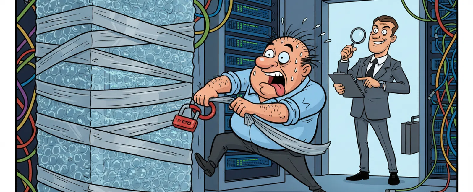 Cartoon: How to pass a FTC Safeguards Rule audit: IT preparation guide
