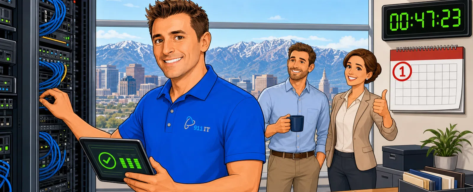 Cartoon: How to Evaluate IT Support Providers for Property Management Firms in Salt Lake City