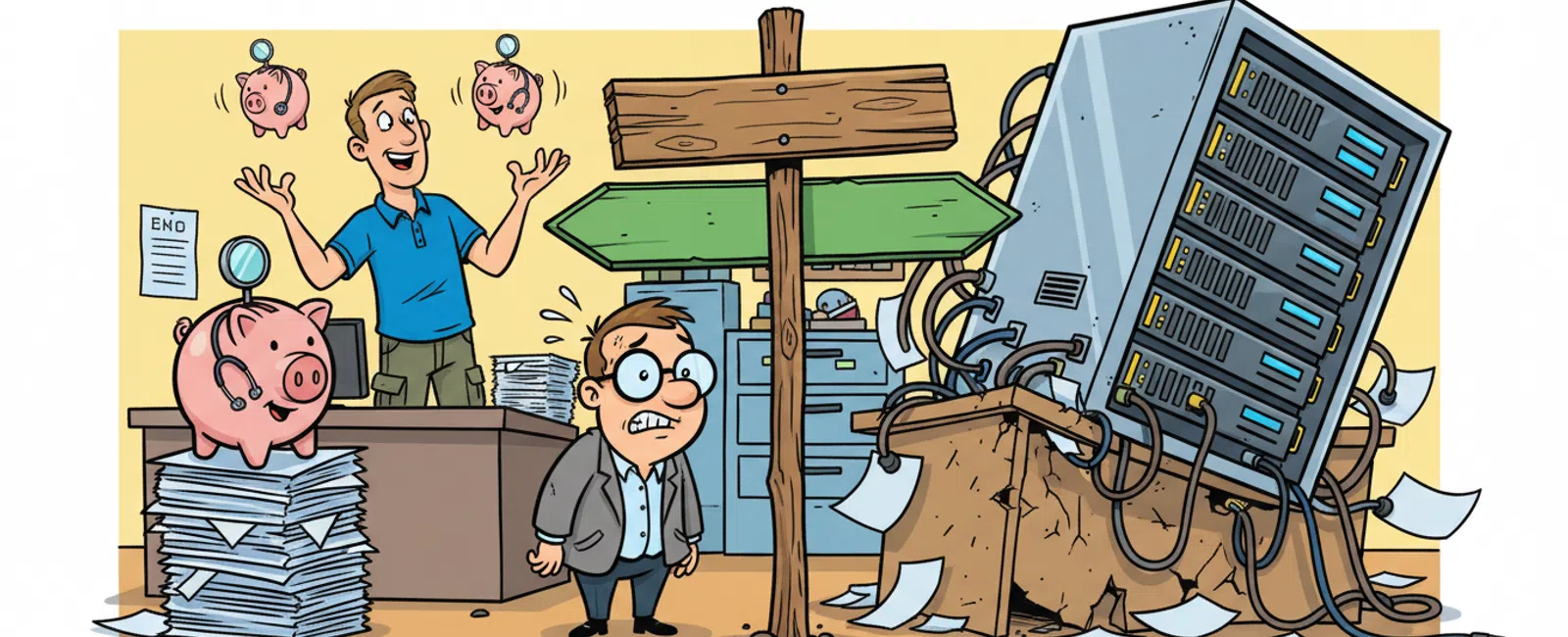 Cartoon: How Much Does Co-Managed IT Cost for a Small Business in Salt Lake City