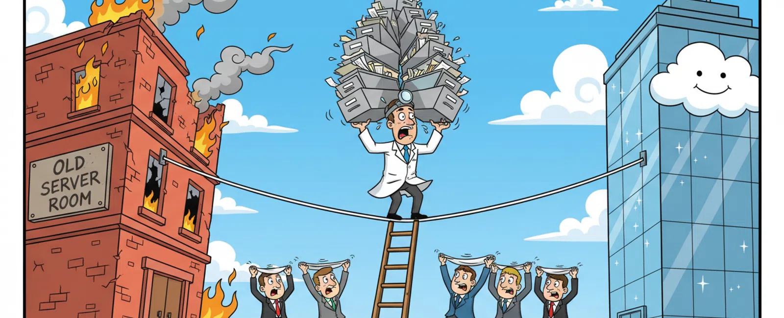 Cartoon: Can You Help Us Move to Cloud-Based Practice Management Without Losing Data?