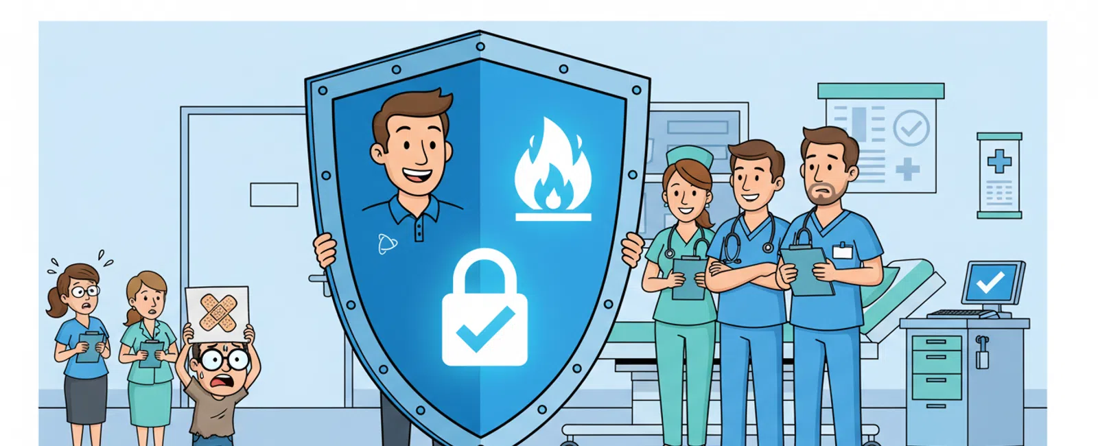 Cartoon: In-House IT vs Managed IT Services for Healthcare: Which Is Better?