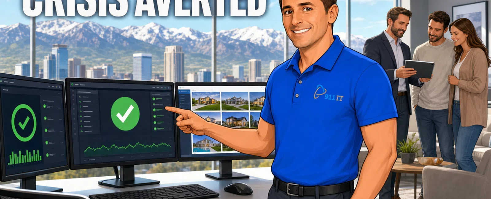 Cartoon: How Does Managed IT Services Work for Real Estate Businesses
