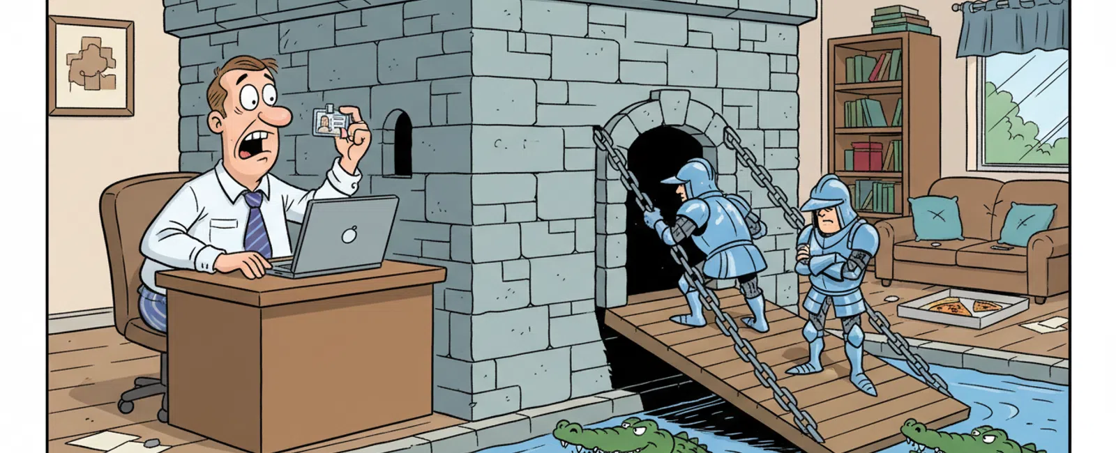 Cartoon: How Do You Handle Secure Remote Access for Our Staff Working from Home?