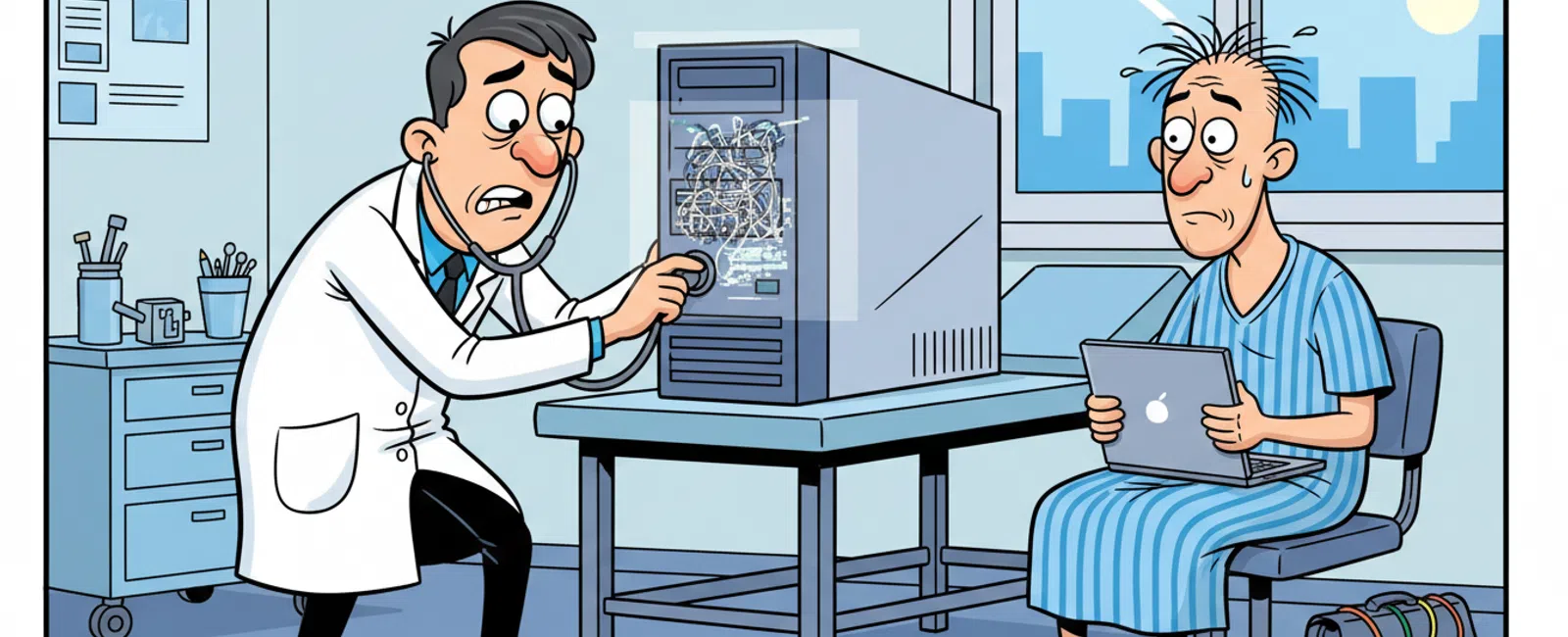 Cartoon: Finding the Right IT Support Partner for Your Healthcare Practice