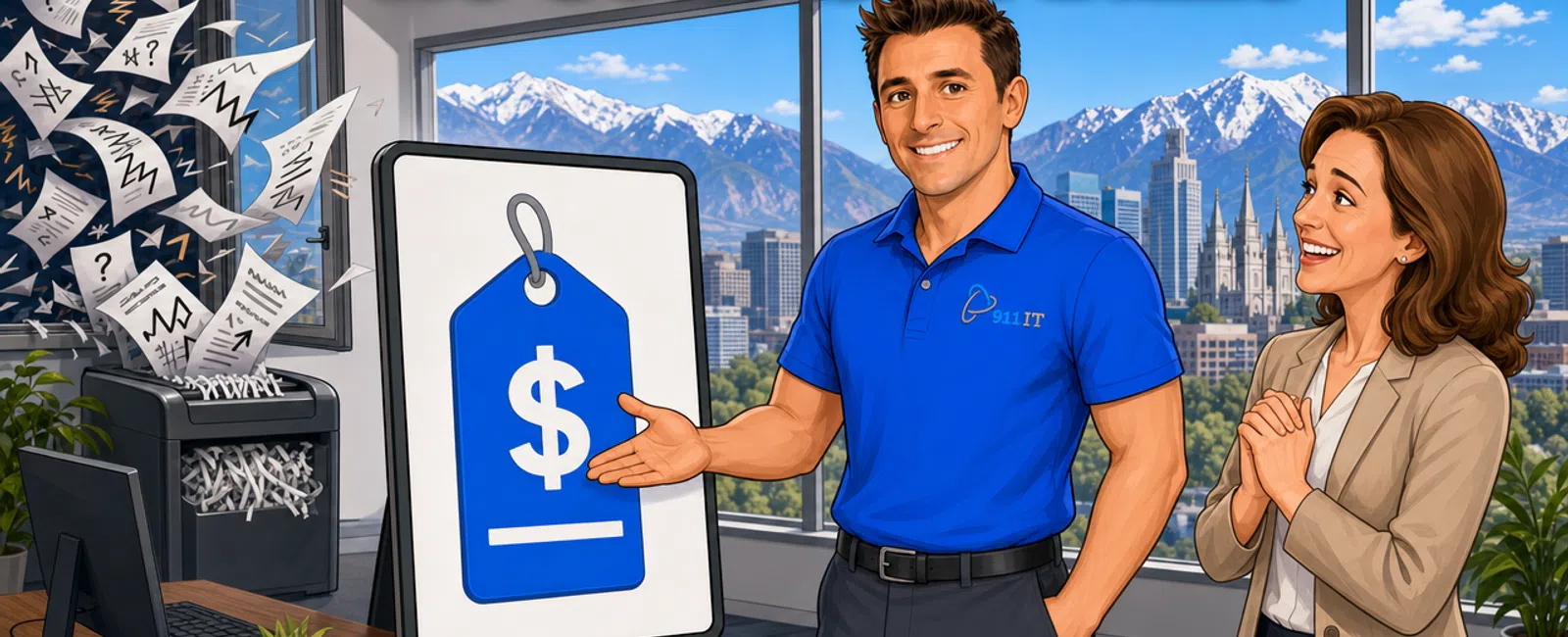 Cartoon: What Should You Know About Affordable IT Support for Businesses in Salt Lake City